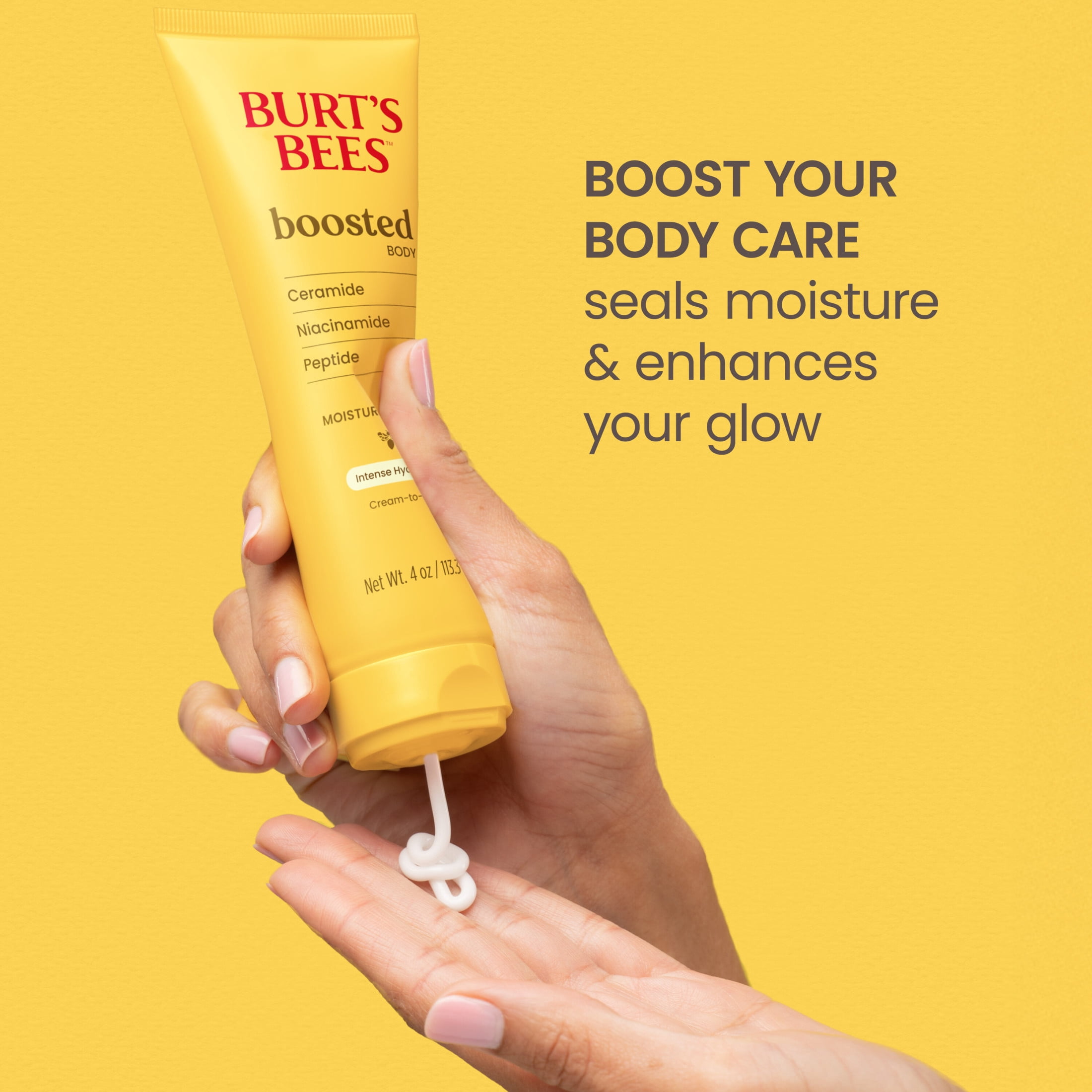 Burt's Bees Boosted Body Moisturizing Melt Cream to Oil, Tropical Scent, 4 oz.