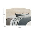 Hillsdale Nicole Upholstered Full or Queen Panel Headboard in Linen