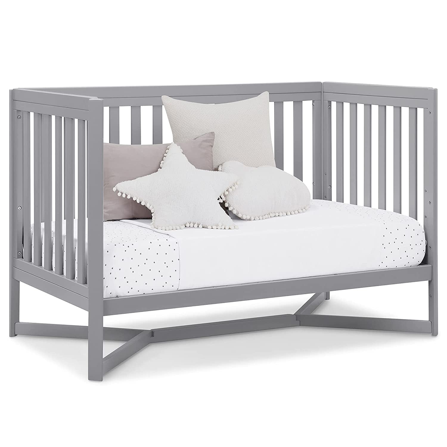 Delta Children Tribeca 4-in-1 Convertible Crib, Grey