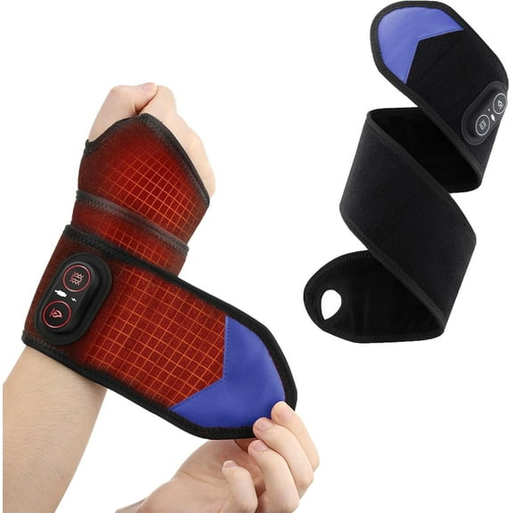 Cordless Wrist Heating Pad, 3-Temperature Heat & Auto Off, Versatile Heating Strip Wrap for Elbow, Wrist, Ankle, Leg