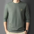thumbnail image 5 of Men's Autumn Casual Solid Round Neck Long Sleeve T-shirt, 5 of 8