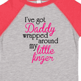 thumbnail image 4 of Inktastic I've Got Daddy Wrapped Around My Little Finger Girls Toddler T-Shirt, 4 of 5