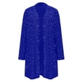 thumbnail image 5 of FAHXNVB Women Sequin Open Front Cardigans Long Sleeve Longline Summer Cardigans Loose Fit Lightweight Party Evening Blazers, 5 of 8