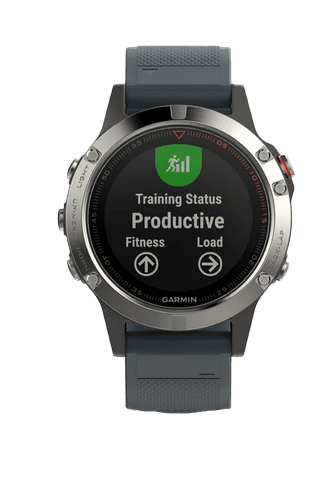 Garmin Fenix 5, Silver with Granite Blue Band, GPS Smartwatch (Garmin Certified )