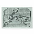 thumbnail image 1 of Bones Cutting Board, Drawing of a Skeleton Vintage Engraved Artwork, Decorative Tempered Glass Cutting and Serving Board, in 3 Sizes, by Ambesonne, 1 of 2
