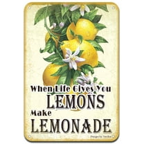 When Life Gives You Lemons Make Lemonade Iron Poster Painting Tin Sign Vintage Wall Decor for Cafe Bar Pub Home Beer Decoration Crafts