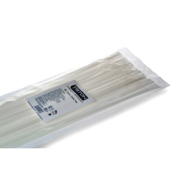 Triton Products® Heavy Duty 36" Natural Zip Ties, 50/PK