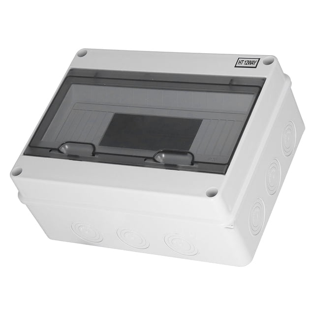 Electrical Distribution Box, Electronic Junction Box PC Engineering Plastic Shell Insulativity For 12 Ways Circuit Breaker ANGGREK No