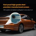 thumbnail image 4 of GFDYREE 4 PCS License Plate Screw Kit, Stainless Steel Weather Proof Bolts Fasteners, Self Tapping Mounting, for Front Rear License Plates & License Plate Frame Covers of Cars, Trucks SUVs (, 4 of 6