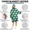 thumbnail image 5 of Wearable Oversized Blanket,Green Dinosaurs Pattern Wearable Blanket Hoodie for Adults,Cozy Hooded Blankets with Super Pockets,Super Warm Fuzzy Pullover for Women & Men, 5 of 6