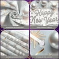 thumbnail image 4 of Gold Silver Theme Happy New Year Banner Festive Design New Year Banner Balloon Decor Star Pattern Celebration Banner for New Year Party Holiday Celebration Indoor Decoration, 4 of 9