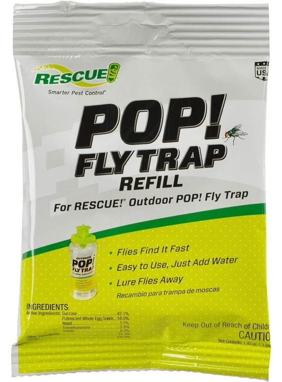 RESCUE! POP! Fly Trap Bait Refill, Outdoor Use