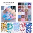 thumbnail image 4 of yotijay 4x3500Pcs Nail Art Rhinestones Flat Bottom for Nail Art Body Cases Dark Color, 4 of 9