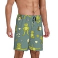 thumbnail image 2 of Fotbe Cute Yoga Frogs Pajama Shorts for Men, Men's Pajama Bottoms, Sleepwear,Short Pajama Pants-4X-Large, 2 of 9
