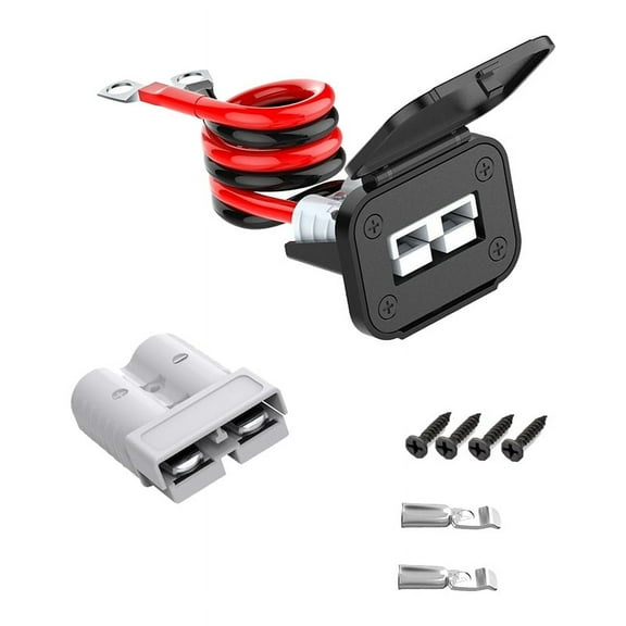 Anderson Connector,8AWG 50AMP Battery Quick Connect/Disconnect Connector, 1.64ft Battery Cable Connector,Winch Wiring