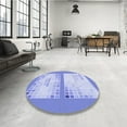 thumbnail image 4 of Ahgly Company Machine Washable Indoor Rectangle Transitional Light Slate Blue Area Rugs, 2' x 5', 4 of 7