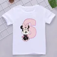 thumbnail image 3 of Camisetas de algodón para niños de Minnie, combinación de letras de la A a la Z, ropa de dibujos animados de Disney Kawaii, camisetas casuales para niños y niñas, 3 of 5