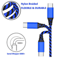 thumbnail image 3 of GJX USB Cable Quick Charge USB Type C Cable,Micro USB Cable with Data Transfer,Gold,9ft, 3 of 5