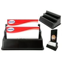 Enjoy Organizer Double Business Card Holder 3 Pack, Business Card Display Made In USA