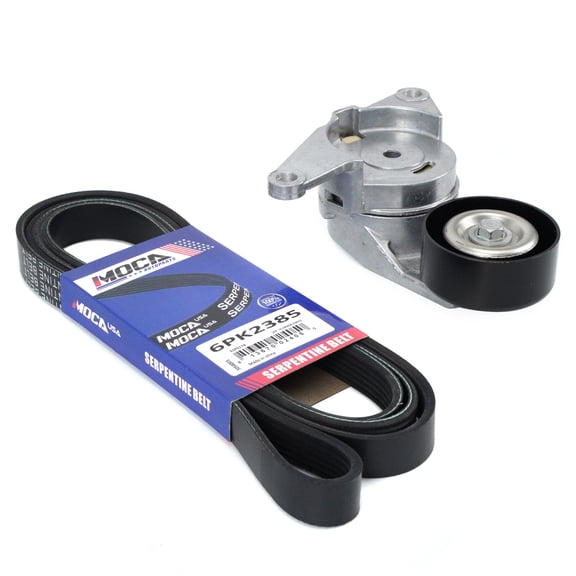 MOCA AUTOPARTS Serpentine Belt with Tensioner Assembly Fit for 2008-2012 Buick Enclave & 2007-2010 Saturn Outlook & 2009-2012 Chevrolet Traverse