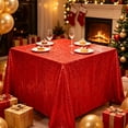 thumbnail image 7 of Sequin Tablecloth 47.24 x 47.24 Inches, Sparkling Polyester Table Cover for Wedding Birthday Party Events, Glitter Decorative Table Linen for Halloween Thanksgiving Christmas Home Decor, 7 of 7