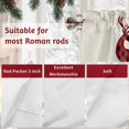 thumbnail image 7 of Merry Christmas Valances for Windows, 42 x 18in, Winter Red Plaid Elk Xmas Linen Rod Pocket Kitchen Valance Curtain Light Filtering Window Treatments for Living Room Bedroom, 1 Panel, 7 of 7