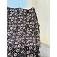 thumbnail image 4 of Handwoven Cotton Throw Blanket, Beige and Black Floral Sofa Throw with Tassels, 4 of 4
