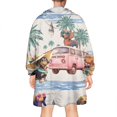 thumbnail image 2 of Wearable Oversized Blanket,Dachshunds Tropical Beach Wearable Blanket Hoodie for Adults,Cozy Hooded Blankets with Super Pockets,Super Warm Fuzzy Pullover for Women & Men, 2 of 6