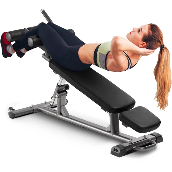 VEVOR Weight Bench, Adjustable Strength Training Bench, Press Bench for Full Body Workout, 1000 LBS Multi-Purpose Sit up Bench for Home Gym Exercise, Incline Decline Bench with Reverse Crunch Handle
