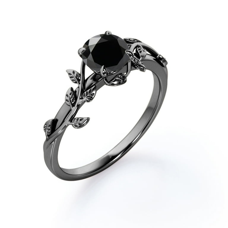 JeenMata 0.50 Carat - Round Cut Lab Created Black Diamond JeenMata 0.50 Carat - Round Cut Lab Created Black Diamond