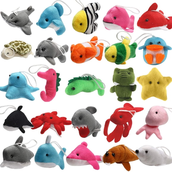 Juguete de peluche BYONEBYE Mini Ocean Animal, paquete de 25 unidades para niños mayores de 3 años