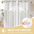 thumbnail image 2 of No Hook Shower Curtain with Snap in Liner and Sheer Window, Modern Hotel Style Shower Curtain Set for room Decor, Washable and Quick Install, Beige and White, 71 X 74 Inches, 2 of 4