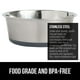 thumbnail image 3 of Juego de cuencos para perros Gorilla Grip de acero inoxidable de 1,9 L (paquete de 2), 3 of 9