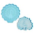 thumbnail image 1 of 2 Pcs Tea Table Peacock Coaster Molds Silicone Tray Molds Epoxy Casting Molds Jewelry Storage Decor Mould for DIY Craft, 1 of 3
