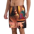 thumbnail image 2 of Rocae Colorful Cake Ice Cream for Men's Beach Shorts Casual Elastic Waist Drawstring Summer Beach Shorts,S-3XL-X-Large, 2 of 6