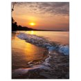 thumbnail image 2 of Vagues Blanches au Coucher du Soleil - Impression sur Toile Moderne de Plage, 2 of 3