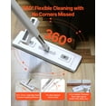 thumbnail image 4 of VEVOR Flat Mop, Self Wringing, Microfiber Floor Mop with 4 Reusable & Washable Mop Pads for Dry & Wet Floor Cleaning, Microfiber Flat Mop with Stainless Steel Handle for Hardwood Laminate Tile Vinyl, 4 of 9