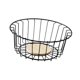 thumbnail image 2 of Cesta de frutas organizadora de metal con base de madera, soporte para aperitivos, contenedor práctico 25 cm x 95 cm, 2 of 9
