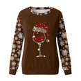 thumbnail image 4 of Womens Sweatshirt Oversized Sweatshirts Crewneck Long Sleeve Pullover, 4 of 4