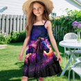 thumbnail image 6 of Uourmeti Girls Cute Sundress Highland Cattle Print Spaghetti Strap Dresses for Summer Sleeveless Beach Midi Tank Dress Casual Party Home Playwear 3-4t, 6 of 7