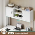 thumbnail image 6 of L Shaped Desk with Drawers,62.2" LED Home Office Desk with Hutch,Storage Shelves,White, 6 of 8