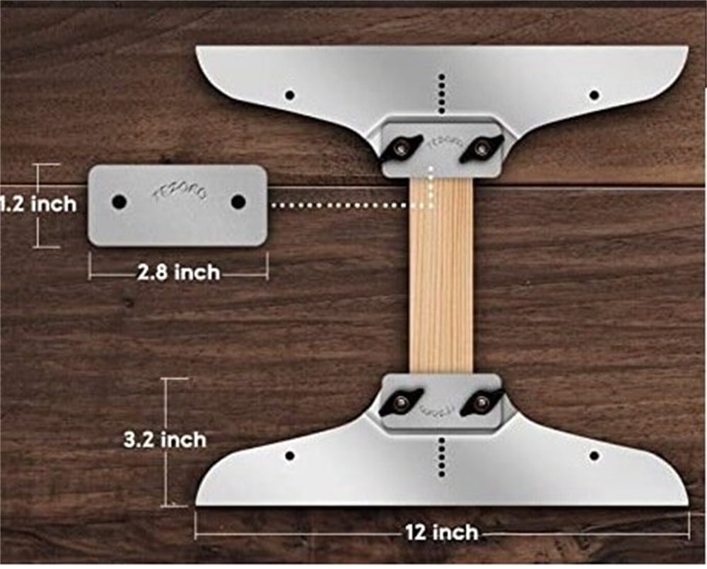 Stair Tread Gauge Stair Layout Tool Wood Stair Jig for Measuring Shelf