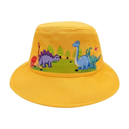 

Children Hat Girls Boys Spring Autumn Outdoor Shade Cartoon Dinosaur Sunscreen Hat Fisherman Hat Kids Beach Hats