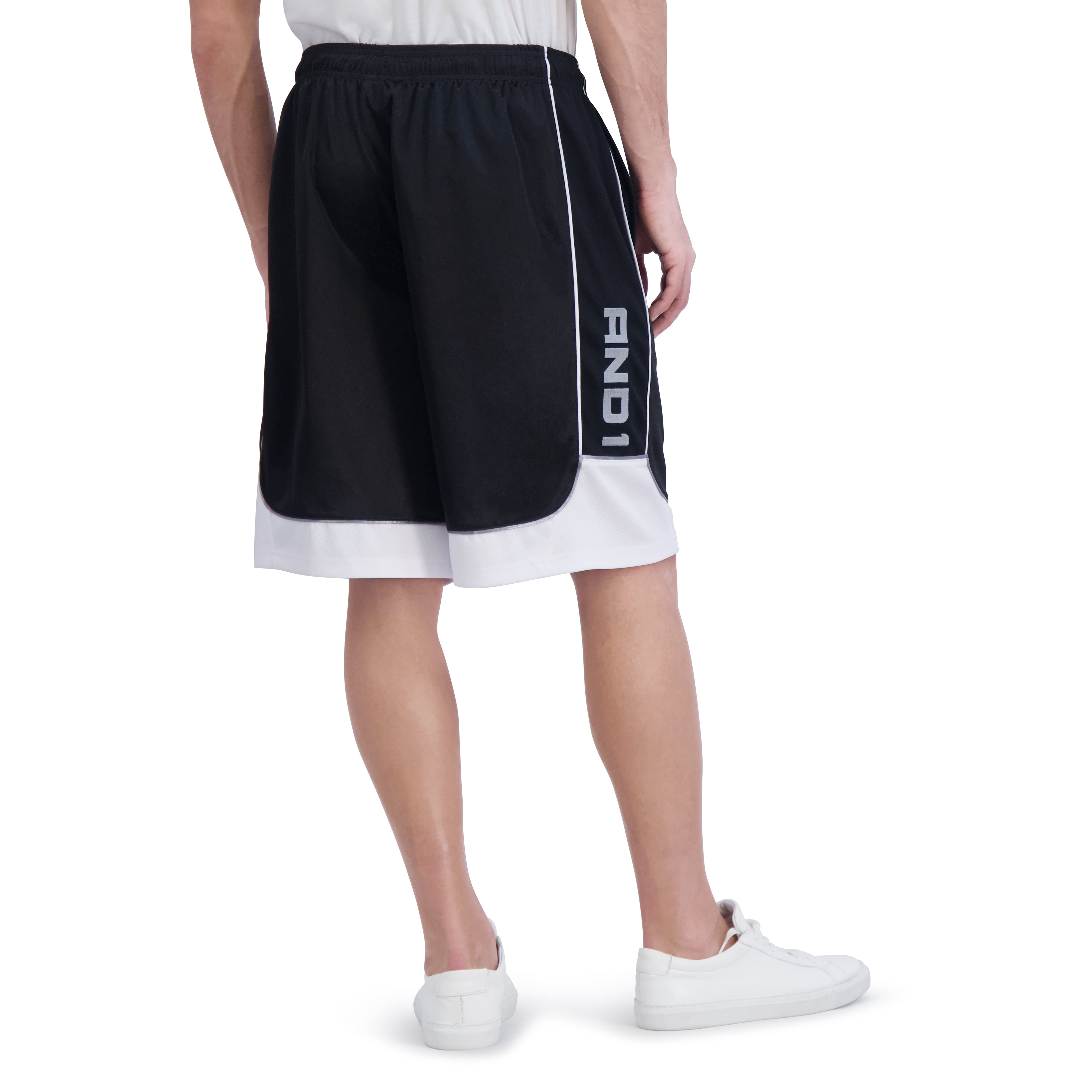 AND1 Men and Big Men's All Court Colorblock 11" Shorts, up to Size 3XL