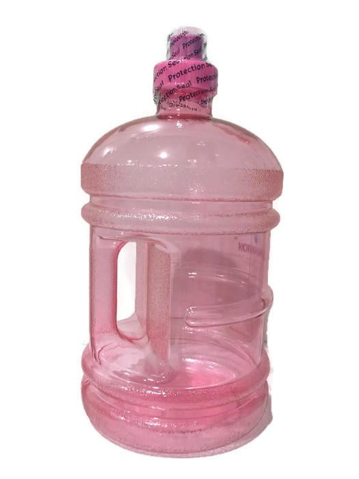 Durable Portable Water Bottle Jug Sport Cap With Handle for Hiking Gym Workout Home Office 65 OZ( Pink )