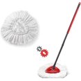 thumbnail image 2 of 4-Pack White Triangular Microfiber Mop Refills for Vileda Easywring Spin Mop & Bucket System – Washable, Reusable, Wet/Dry Cleaning for Hardwood, Tile, Laminate – Efficient Corner Cleaning, Machine, 2 of 6