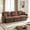 Rose Dust + Chenille + 3 Seat, variant on AUU 105-Inch Chenille Cloud 3-Seater Sofa – Elegant Round Pillows & Quilted Back Cushions, Recessed Base Legs, Ergonomic Seat Base, Easy Assembly, Deep Seat Couch for Living Room