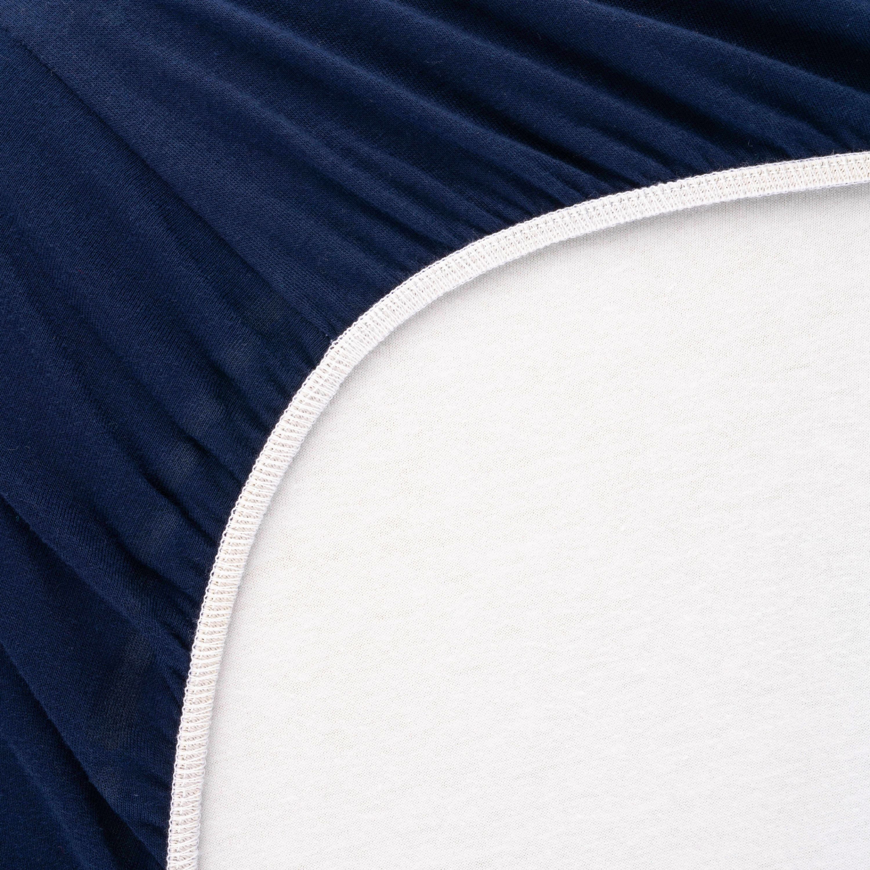 SheetWorld Fitted 100% Cotton Jersey Play Yard Sheet Fits BabyBjorn Travel Crib Light 24 x 42, Solid Navy