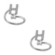 thumbnail image 3 of Anillo abierto de Cobre Jumpingount con letras mayúsculas Plata Ajustable, 3 of 6