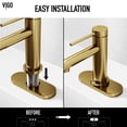 thumbnail image 2 of VIGO 5.5 in. Bathroom Sink Faucet Hole Cover Deck Plate For 1 or 3 Hole in Matte Brushed Gold, 2 of 9